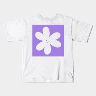 Flower Outline - lilac Kids T-Shirt